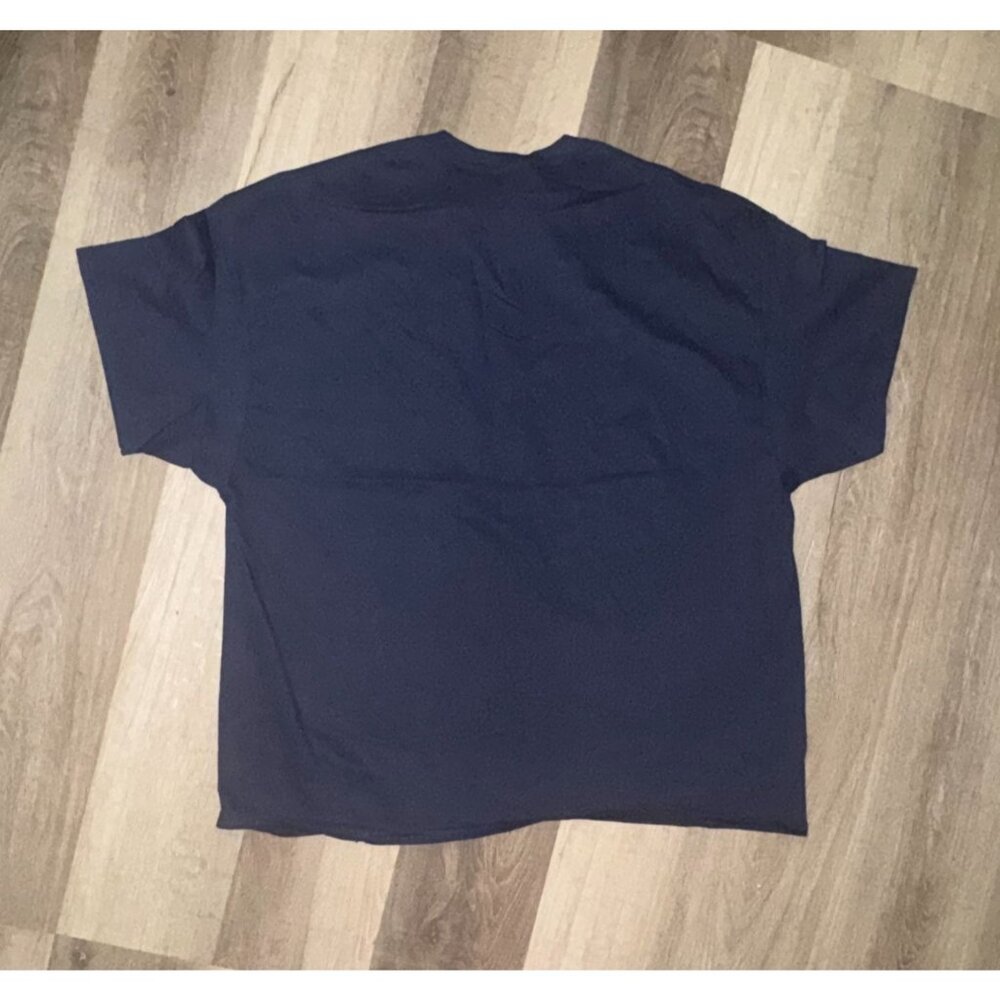 Gildan Ultra Cotton T-Shirt 3XL Navy Blue Short Sleeve Crew Neck - Picture 6 of 7
